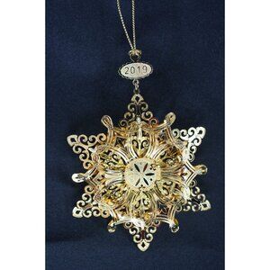 Danbury Mint 18K Gold-Plated 2019 Snowflake Christmas Ornament